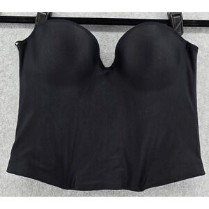 Lilyette Black Bustier Corset Longline Underwire Bra 36B Prom Wedding Night Out